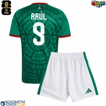 Otroški Nogometni dresi Mehika Raul Jimenez #9 Domači SP 2026 Kratek Rokav (+ Kratke hlače)